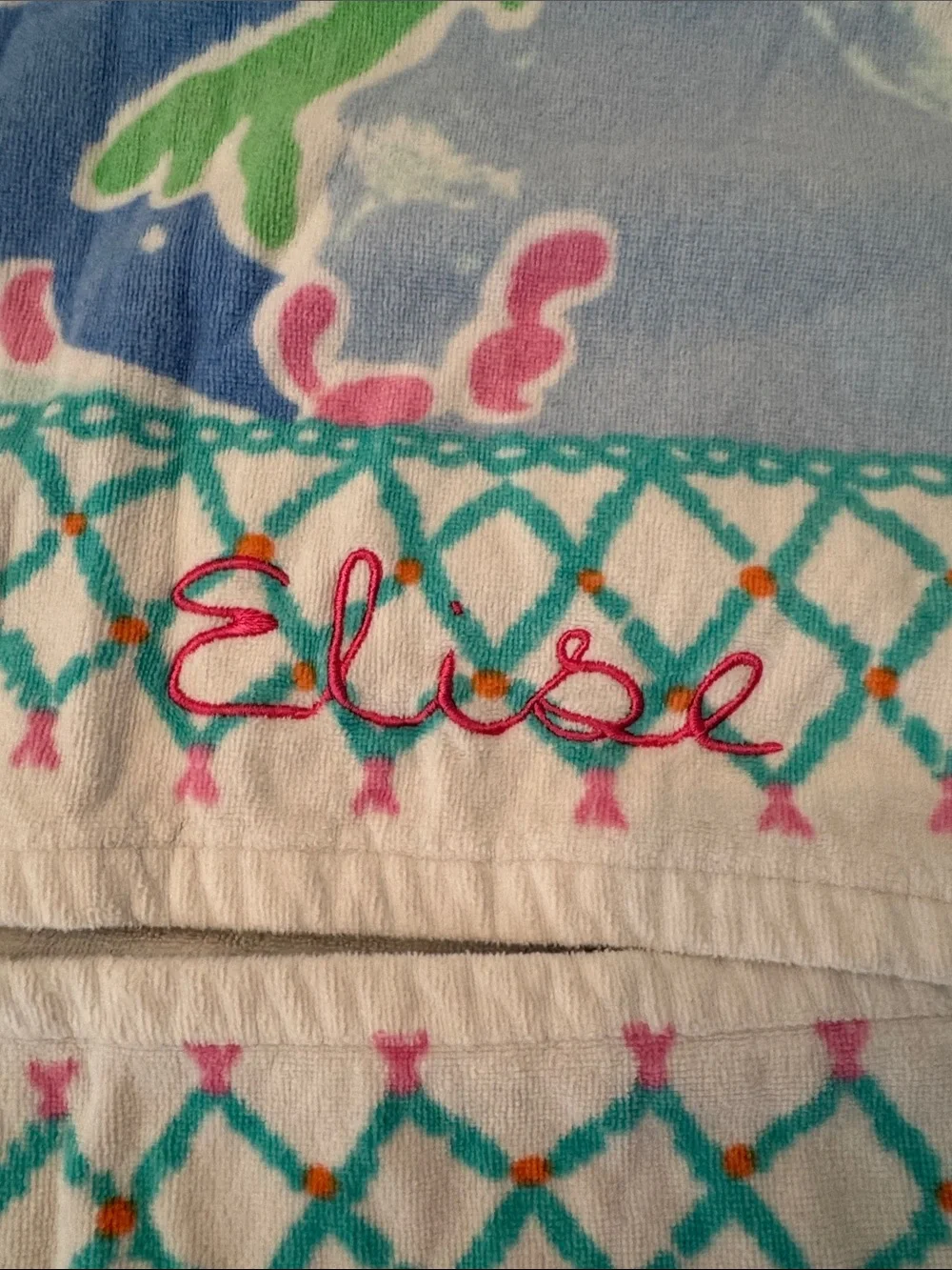 Lilly Pulitzer dries absorbent quickly